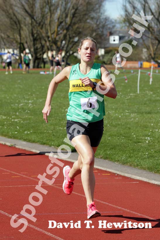 Daniel Hodgkinson (Walsend) wins the 1500 metres at the North of England, Div. 4E, Whitley Bay.